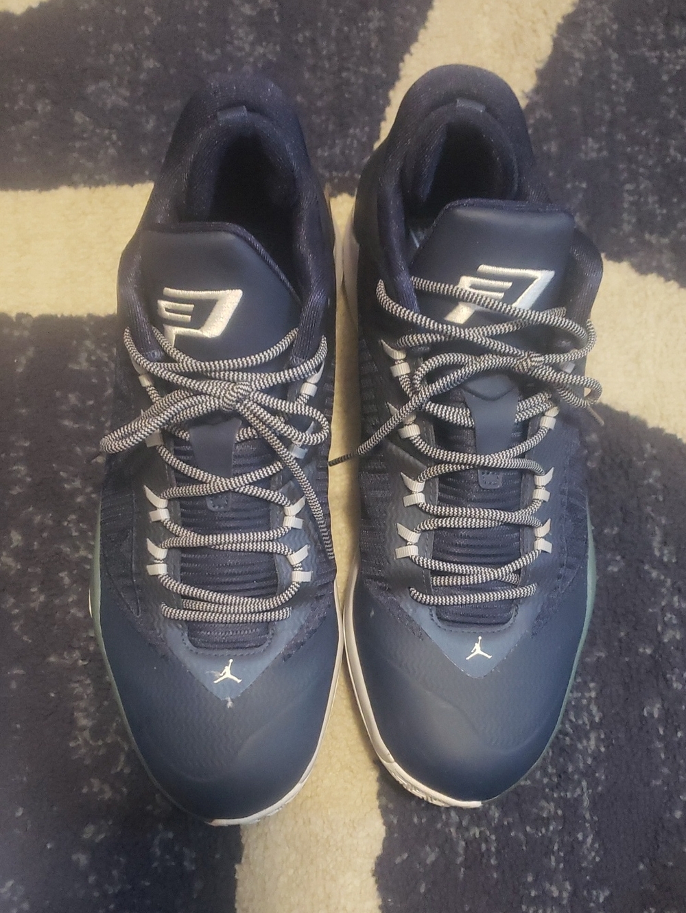 Classic CP3 Jordan Navy and White Low-Top Basketball Sneakers